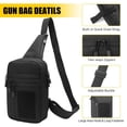 thumbnail image 4 of Mochila táctica negra ajustable con bandolera para portar una pistola oculta, 4 of 12