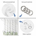 thumbnail image 3 of Spring Botanical Shower Curtain Set - 48" x 72" Washable Bathtub Curtain with 12 Hooks, Farmhouse Pastoral Daisy Leaves Waterproof Fabric Stall Shower Curtains for Bathroom/Bathtub Décor, 3 of 6