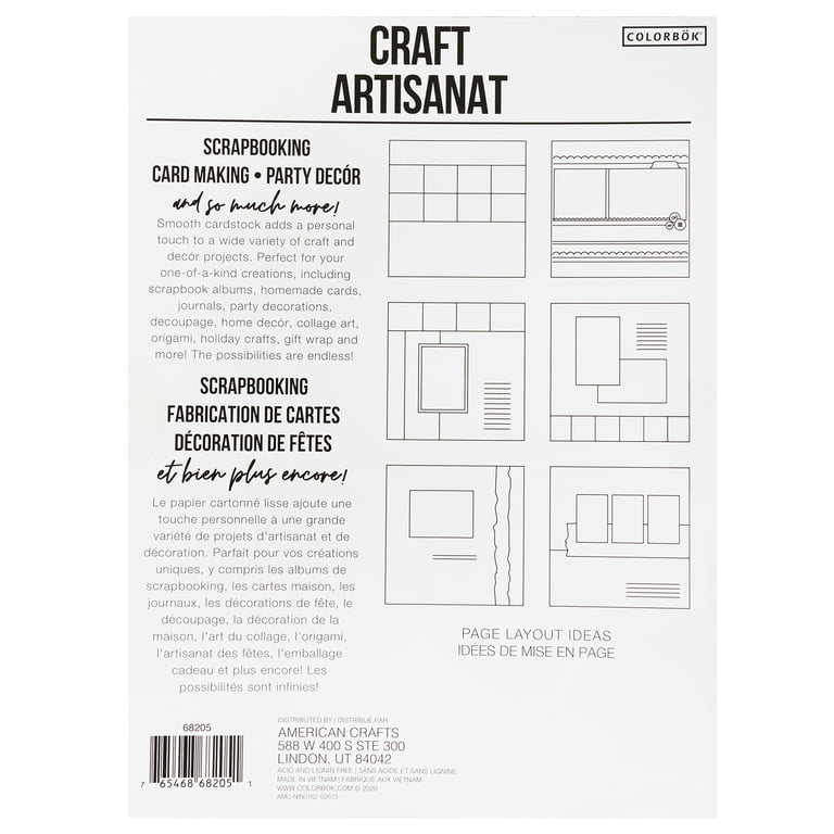 Colorbok 78lb Smooth Cardstock 12x12 30/Pkg Craft