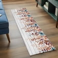 thumbnail image 4 of Orange Brown Eucalyptus Leaves Runner Rug 2x6 FT,Non Slip Hallway Rugs,Botanical Farm Rustic Wood Washable Soft Floor Carpet Throw Runner Carpet Long Rugs for Entryway Kitchen Bedside Sliding Door, 4 of 8