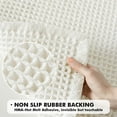 thumbnail image 4 of Set of 2 Waffle Bathroom Runner Rugs, Boho Bath Rugs Non Slip Washable, Super Absorbent Runner Bath Mats, Rubber Backed Shower Mats for Hallway Bedroom Laundry Room, White, 2'x5'(24x60 Inch), 4 of 8