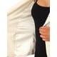 thumbnail image 5 of Blazer de terciopelo para mujer INSPIRE CHIC, color sólido, con solapa, un botón, chaqueta de traje para el trabajo, 3XL, beige blanco, 5 of 6