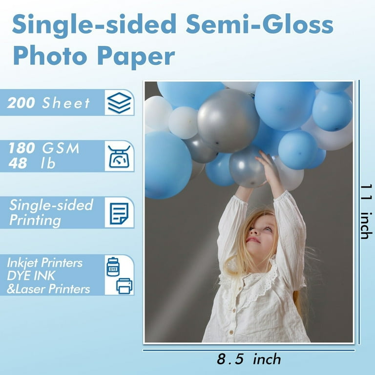 Koala Premium Photo Paper 8.5x11 Glossy - Inkjet Printer Photo Paper 100 Sheets 10mil 48lb, Scratch Resistance, Size: 8.5 x 11