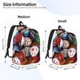 thumbnail image 3 of Bixox Easter Egg Printing Canvas Backpack Lightweight Casual Travel Backpack School Backpack Fits 15.6 Inch Notebook, 3 of 5