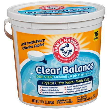 Arm & Hammer Clear Balance Swimming Pool Maintenance Tablets, 16