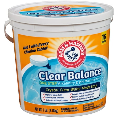 Clean Bottom Pool - Arm & Hammer Clear Balance Swimming Pool Maintenance Tablets, 16 Count