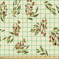 thumbnail image 2 of Ambesonne Autumn Fabric by the Yard Upholstery, Pastel Nature Leaves Pattern, 3 Yards, Dark Salmon and Pale Green, 2 of 5