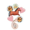 Mayflower Spirit Riding Free Party Supplies 6th Birthday Brown Horse Balloon Bouquet Decorations