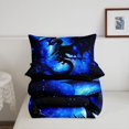 thumbnail image 5 of Manfei Gothic Dragon Animals Queen Comforter Set,Vintage Cloud Stars Comforter Sets Queen,Navy Blue,Black Reversible,3-Piece,1 Comforter and 2 Pillowcases, 5 of 7