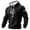 Black, variant on Mens Classic Irish Knit Hoodie With Pattern Sweatshirt Clothes