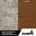 Olympic Rescue It Solid Exterior Deck Resurfacer and Primer with Sealant Cedar, 1 Gallon