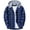 Blue, variant on SWISSWELL Men's Flannel Hoodie Shirt Jacket Casual Long Sleeve Button-Down Plaid Shacket White&Black 3XL