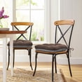 thumbnail image 6 of Shinnwa Chair Cushions for Kitchen Chairs Memory Foam Tufted Dining Chair Pads with Ties Non Slip Seat Cushions, Set of 4, Brown, 6 of 7