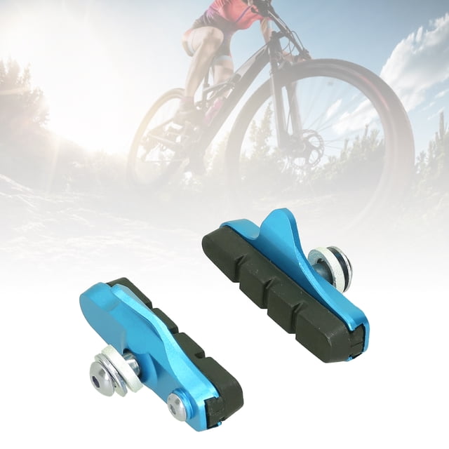 Brake Rubber Blocks, Bike C-Brake Pads Durable Unique Safer Strong for Riding for Most People Black,Red,Blue,Silver,Gold