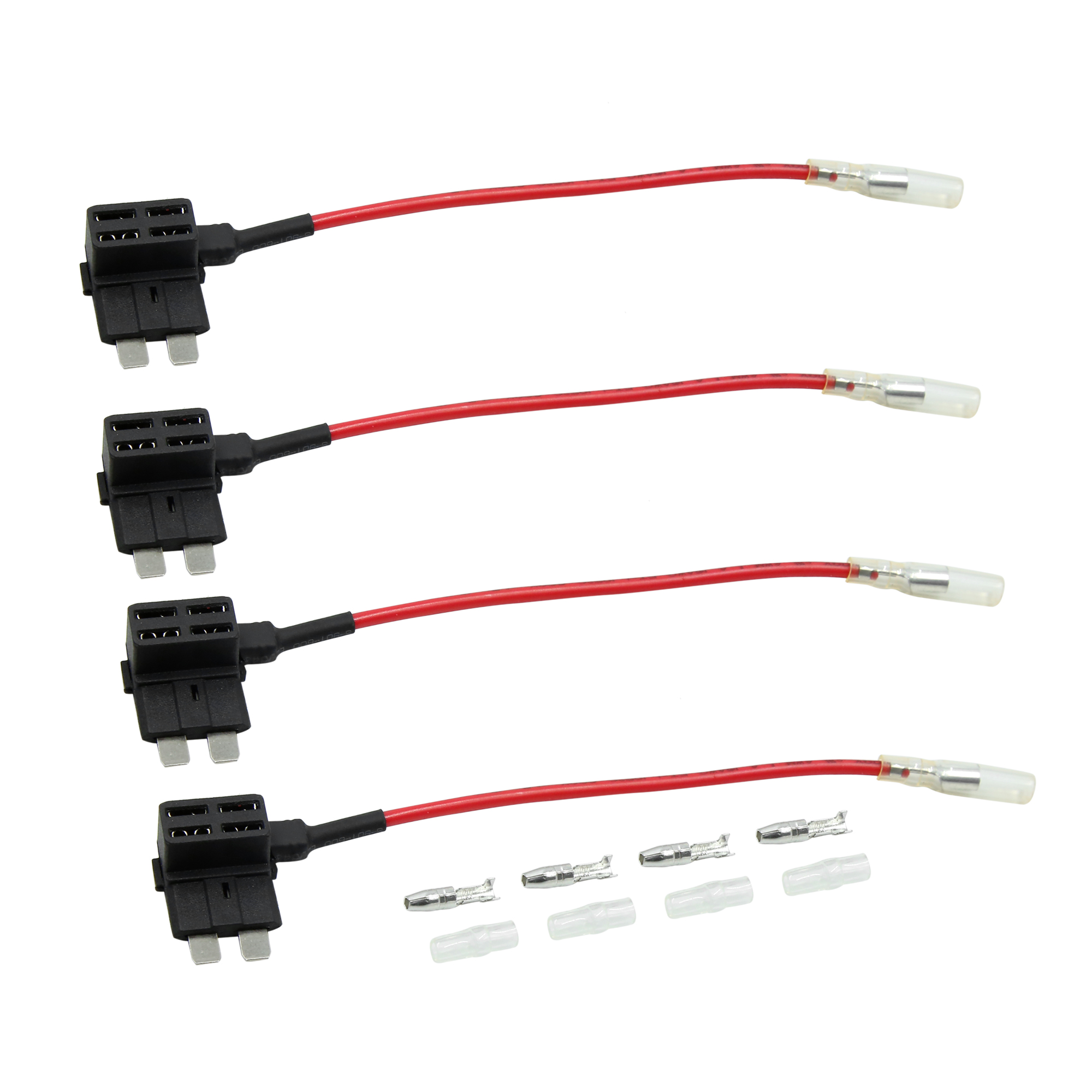 4pcs DC 32V Car Addacircuit Fuse Tap Adapter ATM Auto Blade Fuse