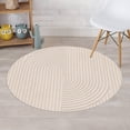 thumbnail image 3 of Teppich Homes Soft Cream Geometric Wool Round Rug 9x9 - Tufted Area Carpet for Hallway And Living Room, 3 of 6