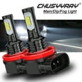 thumbnail image 1 of 2x H11 H8 LED Fog Light Bulbs Conversion Kit Lamp 100W 6000K HID Xenon White, 1 of 9