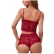 thumbnail image 2 of Conjunto de lencería sexy de encaje floral transparente, ropa de dormir de cintura alta, sujetador y bragas, 2 of 5