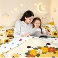 thumbnail image 4 of Erosebridal Watercolor Sunflower Floral King Size Comforter Sets,Vintage Bug Bee Comforters King Size,Cream Yellow,Polkadot Reversible,3-Piece,1 Comforter and 2 Pillowcases, 4 of 7