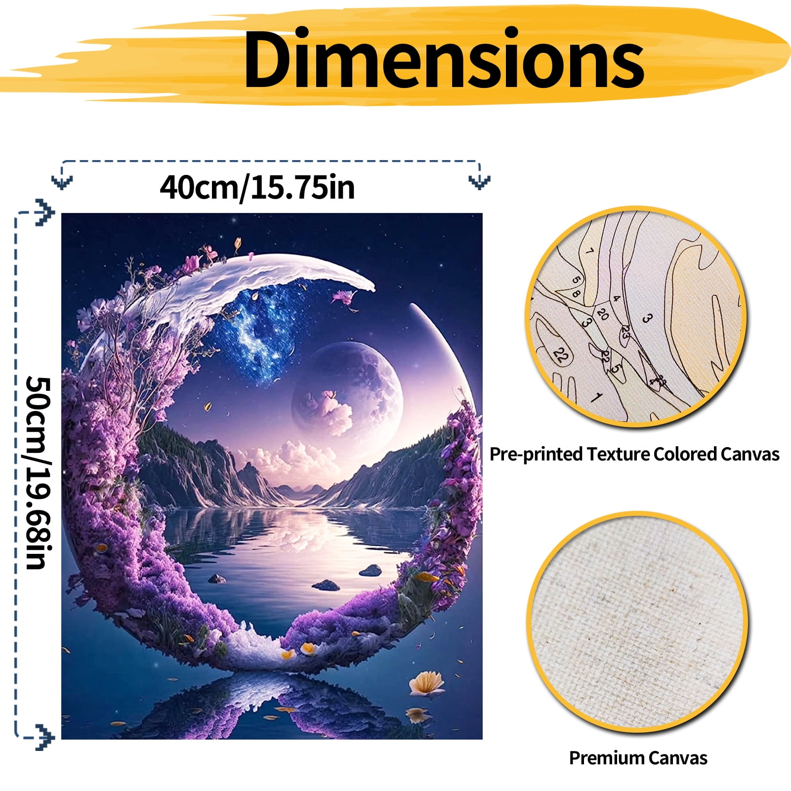 JYLMOOD Paint by Numbers for Adults Kits, DIY Easy Painting by Numbers for Gift Home Wall Decoration 16x20in?without Frame)