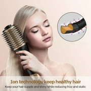 DEISNGB Hair Dryer Brush, Upgraded 4 in 1 Hair Dryer Brush, Blow Dryer Brush in One with Negative Ion Anti-Frizz Ceramic Titanium Barrel Hot Air Brush, Hair Straightener Brush