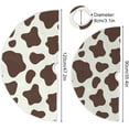 thumbnail image 3 of FMSHPON BrownWhite Cow Doodle Style Xmas Christmas Tree Skirt Stand Mat for Holiday Party Decoration Indoor Outdoor 36 inches, 3 of 6
