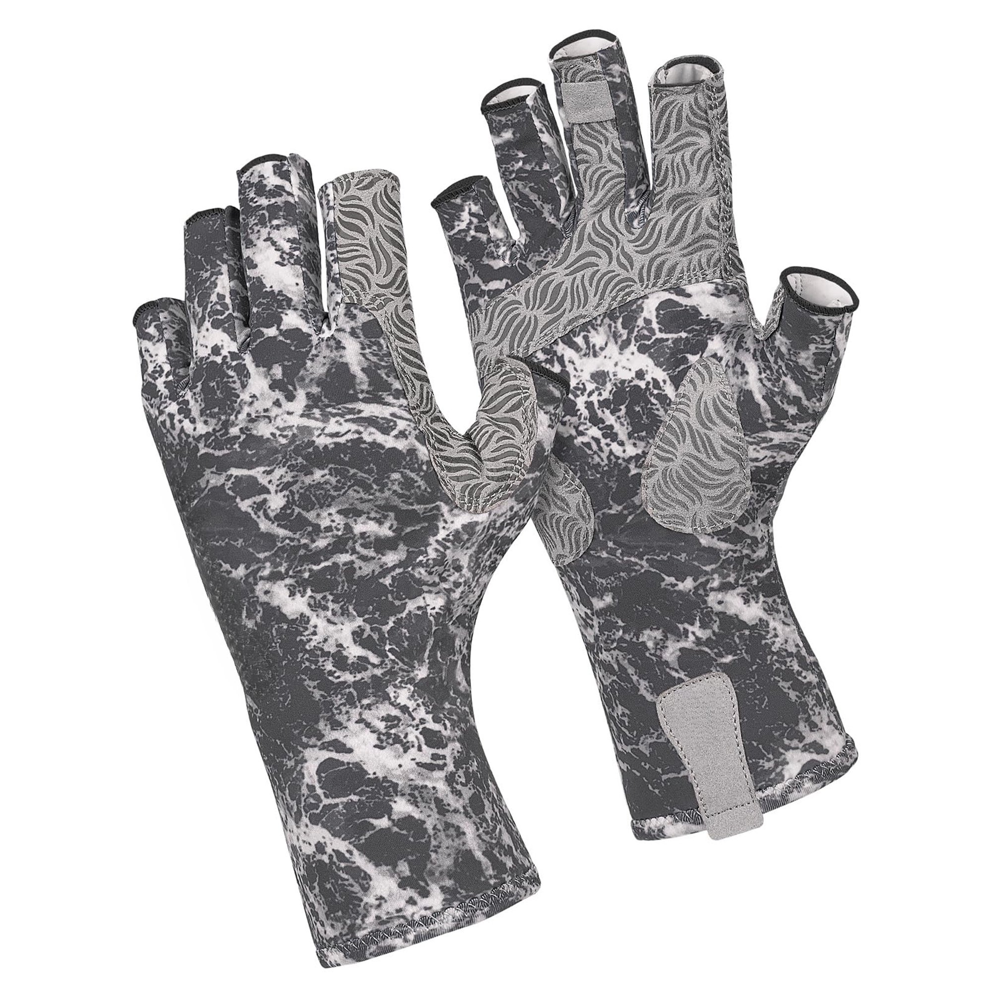 Fishing Fingerless Sun Protection Gloves| Reinforced Non-Slip Grip Palm,Breathable & Quick-Dry Comfort,Fingerless Precision Design,Durable Easy-Wear Construction