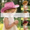 thumbnail image 3 of TTUHYWXI Cowboy Hats for Kids Boys Girls Western Cowgirl Hat Party Hats Toddler Cowboy Hats (2-6 Years, Pink), 3 of 4