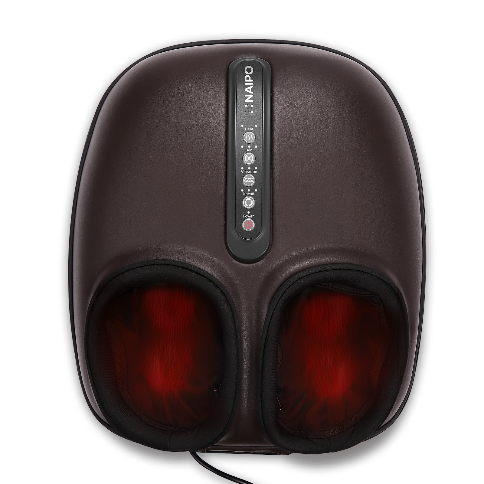 Naipo Foot Massager Machine with Heat, Shiatsu Deep Kneading Delivers Relief for Tired Muscles and Plantar Fasciitis, Relax for Home and Office, Fits up to Size 12