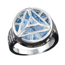 Iron Man Arc Reactor SIlvertone Stainless Steel Band Ring Size 9
