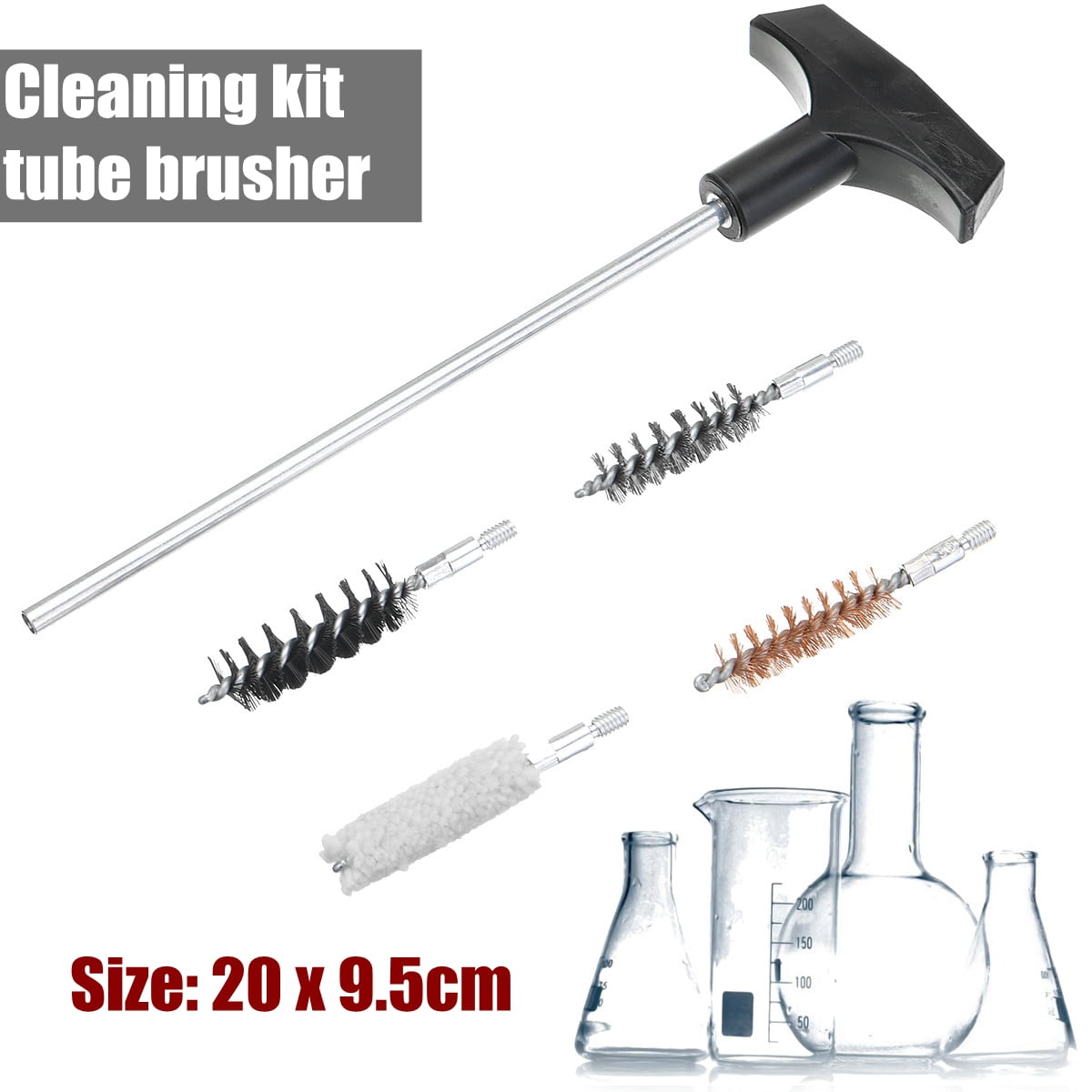 6 Piece 9mm Gun Cleaning Kit Air Rifle Pistol Shotgun Barrel Mop Rod