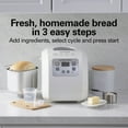 thumbnail image 3 of Hamilton Beach 2 lb Bread Maker Machine with 12 Settings Plus Gluten Free, White, 3 of 9