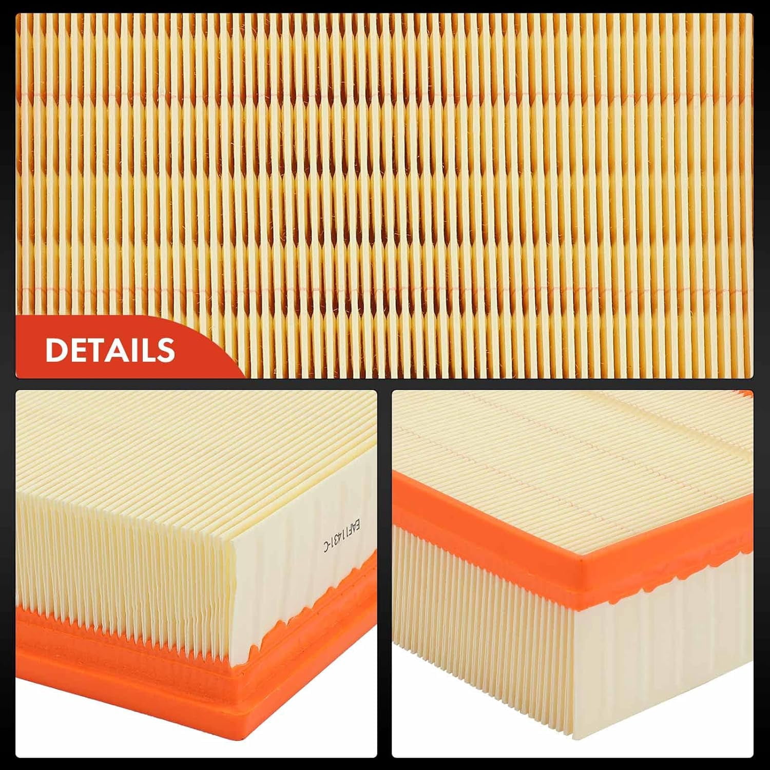 A-Premium 2-PC Engine Air Filter Compatible with Dodge Dart 2013 2014 2015 2016, 1.4L 2.0L 2.4L, Flexible Panel, Replace# 4627127AB