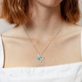thumbnail image 3 of Juwaliy 925 Sterling Silver Dinosaur Pendant Necklace Animal Velociraptor Blue Crystal Jewelry Women Christmas Birthday Gifts for Daughter/Son/Dinosaur Lover, 3 of 7