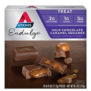 Atkins Milk Choco Caramel Squares 15 - 0.41 PIECES (PACK OF 4)