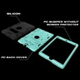 thumbnail image 6 of Case for iPad Mini 5 (2019), Slim Duty Drop Proof Shockproof Protective Armor Cover with Built-in Stand for Apple iPad 7.9 Inch 2019 Release (Black+Aqua), 6 of 14