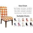 thumbnail image 3 of 4Pcs Fall Chair Slipcovers Orange White Buffalo Check Dining Chair Covers Protector Removable Stretch Elastic Seat Covers for Thanksgiving Party Kitchen Home Hotel Restaurant Ceremony Decor, 3 of 6