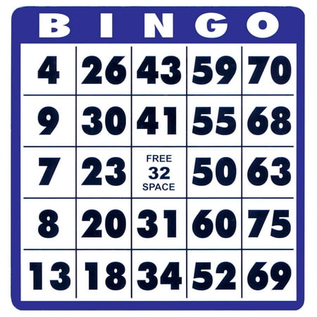 Low Vision Bingo Cards -10 cards - Walmart.com