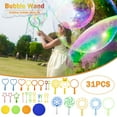 thumbnail image 2 of Bubble Wands31 Pieces Plastic Colorful Big Bubble Toy Set Bubbles Maker (Without Soap Bubbles) Blue, 2 of 10