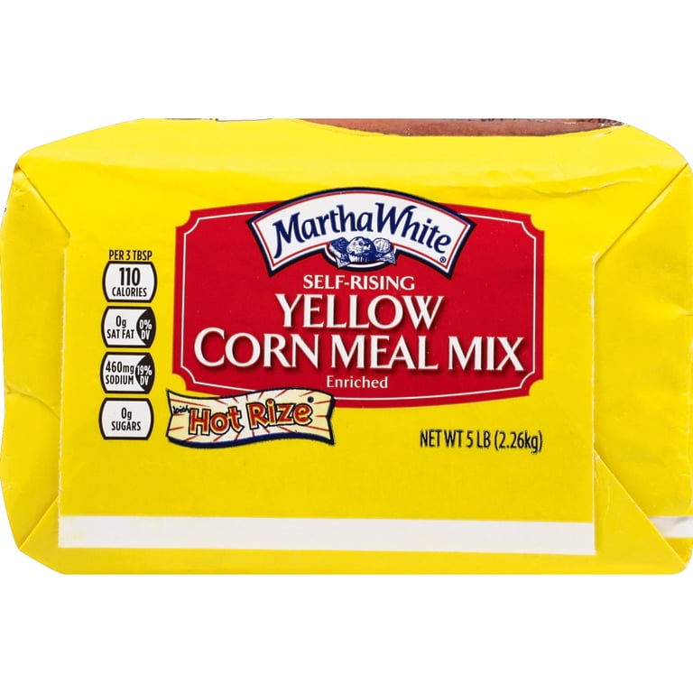 2 pack) Martha White Self Rising Yellow Corn Meal Mix with Hot