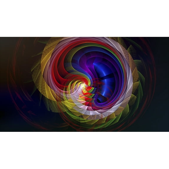 Framed Abstract Wall Art Colorful Fractal Apopysis Swirl Pictures Canvas Print Framed Painting For Bedroom Living Room Office Artwork Ready to Hang