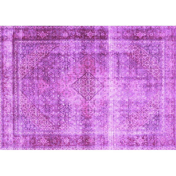 Ahgly Company Indoor Rectangle Persian Purple Traditional Area Rugs, 7' x 9'