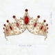 thumbnail image 4 of Tiara de corona de reina de cristal de imitación Unique Bargains accesorios para el cabello de Cosplay Tono dorado rojo, 4 of 7