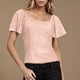 thumbnail image 5 of Mujeres de Manga Corta Tops Color Sólido Lentejuelas Moda Casual Top 95% Poliéster 5% Spandex, Nueva Blusa de Cuello Redondo para la Fiesta Y Diario, 5 of 6