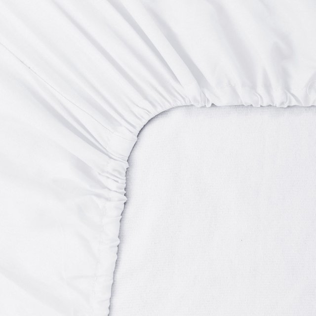 Sábana Ajustable De Algodón con Sábana Cómoda Durable De 15"De Ancho Y Transpirable Blanco Completo (74 "x53" / 190x137cm)
