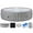 Gray Wood, variant on 82" Inflatable Hot Tub, Segmart 5 to 7 Person Outdoor Hot Tub, Round Portable Home Spa with 130 Soothing AirJets, Lockable Cover, and Storage Bag, Built-in Heater Pump, Max. 104°F