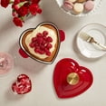 thumbnail image 2 of Smith & Clark 1 Quart Enameled Cast Iron Heart-Shaped Dutch Oven, Red, 2 of 11