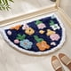 thumbnail image 1 of Cute Bathroom Carpet Semi-circular Bathroom Floral Bathroom Mat Soft And Water Absorbent Non Slip Bathtub Mat, 1 of 8