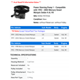 thumbnail image 2 of Power Steering Pump 1 - Compatible with 1992 - 2002 Mercury Grand Marquis Sedan 4.6L V8 1993 1994 1995 1996 1997 1998 1999 2000 2001, 2 of 2