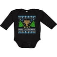 thumbnail image 3 of Inktastic Happy Chrismukkah Sweater Style with Menorah and Trees Boys or Girls Long Sleeve Baby Bodysuit, 3 of 5
